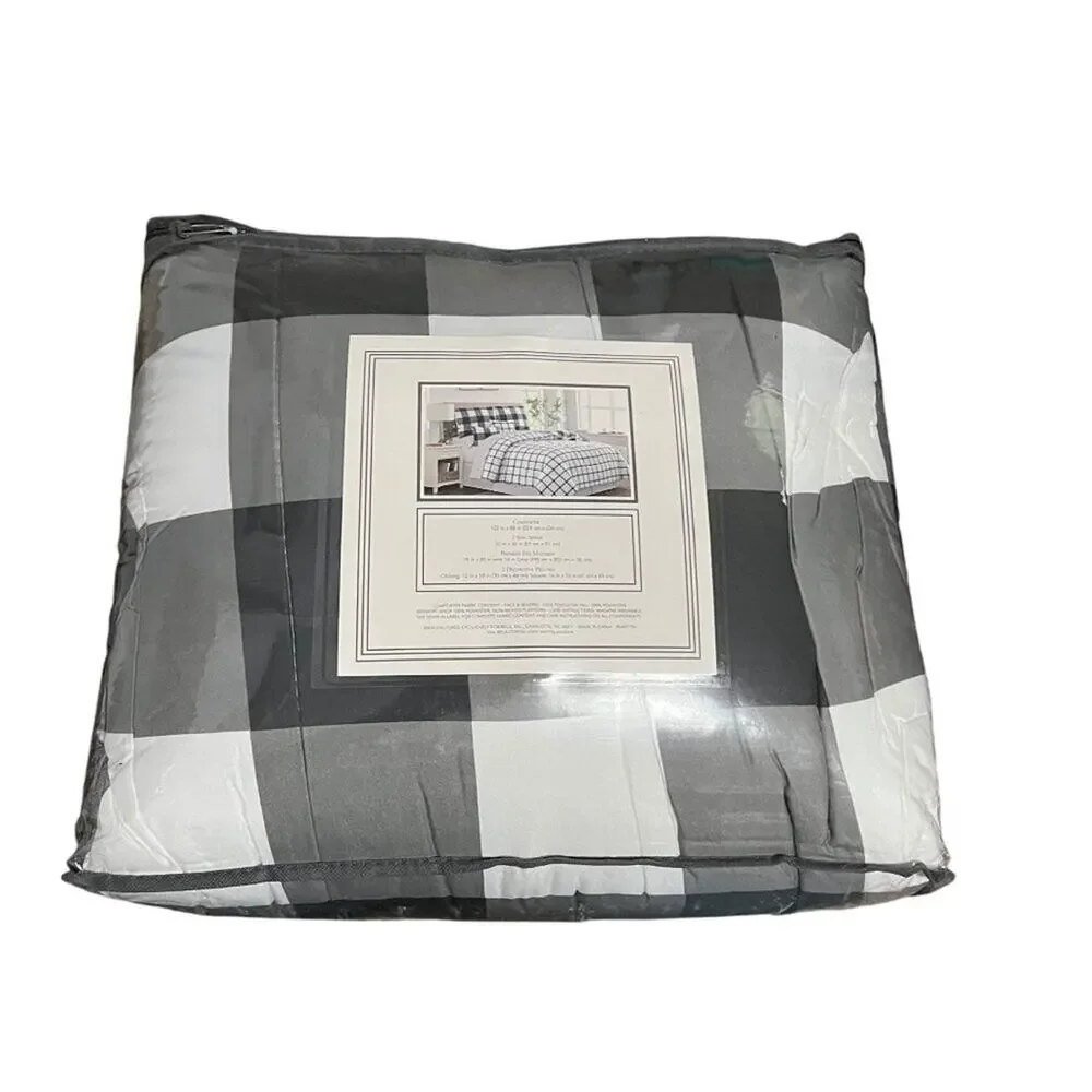 Modern. Southern. Home Buffalo Check Comforter Set King Size